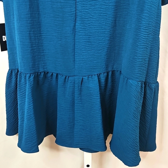 DKNY Blue Puff Sleeve A-Line Dress Size 14 NWT - Picture 8 of 8